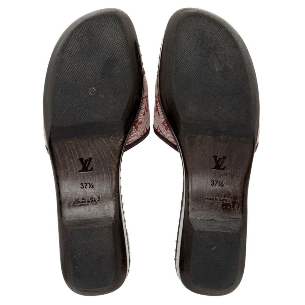 Louis Vuitton Monogram Denim Lock It Mule Sandals - Size 7.5 / 37.5 - Picture 6 of 8